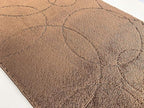 Custom Size Modern Geometric Pattern Carpet Runner Rug for Hallways, Slip Resistant Latex Rubber Backed, 31 inch Wide X Customized Length, Circles Brown, 31 inch X 16 feet