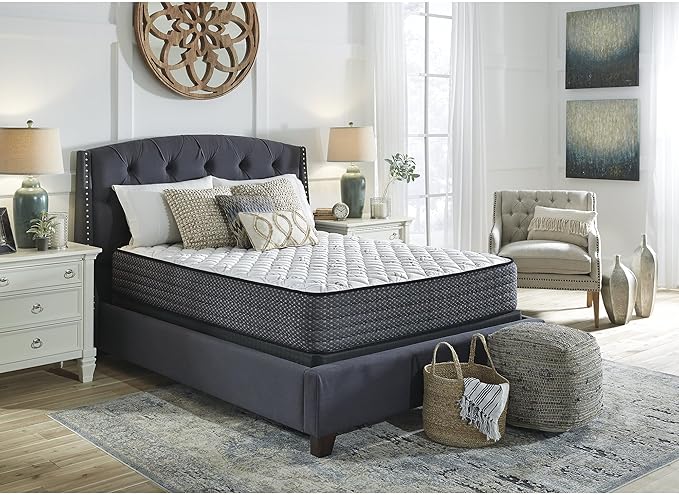 Signature Design by Ashley Full Size Limited Edition 11 inch Firm Hybrid Mattress with Lumbar Support Gel Memory Foam, Fiberglass Free, Mattress In A Box