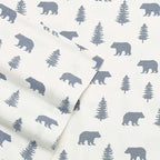 Eddie Bauer - Full Sheets, Cotton Flannel Bedding Set, Brushed For Extra Softness, Cozy Home Decor (Bears & Trees, Full)