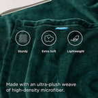 Bedsure GentleSoft Fleece Blankets Queen Size Emerald Green - Bed Blanket Soft Lightweight Plush Fuzzy Cozy Luxury Microfiber, 90x90 inches