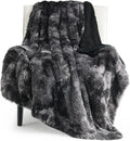 Bedsure GentleSoft Fuzzy Sherpa Faux Fur Twin Blanket Tie Dye Black Cozy Gifts for Boys Girls, Soft Fleece Plush Warm Thick Blanket Twin Size for Bed, Black Room Decor Dorm Essentials Gifts, 60x80