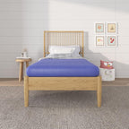 NapQueen 5 Inch Twin Memory Foam Mattress, Medium Feel, CertiPUR-US Certified, Bed in a Box, Breathable Soft Fabric Cover, Blue