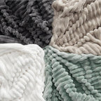 Bedsure GentleSoft California King Size White Fleece Blanket for Bed - Cozy Soft Blankets for Women, Cute Large Throws for Girls, Off White, 102x96 Inches