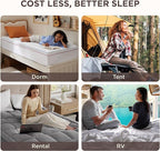 Bedsure Full Size Mattress Topper - Pillow Top Mattress Pad Cover with Deep Pocket Fits up to 21 Inches, Plush Soft Bed Topper for Back Pain Relief, Overfilled with Down Alternative Filling, Grey