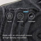Bedsure GentleSoft Twin XL Fleece Blanket Dorm Bedding - Lightweight Soft Cozy Blankets for Bed, Sofa, Couch, Travel, Camping, Charcoal, 66"x90"