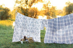 Laura Ashley - Flannel Sheets King Size, Anti-Pilling & Wrinkle Resistant Cotton, Touchably Soft for All-Season Comfort - Bed Sheets with Matching Pillowcases & Fitted Sheet (Mulholland Plaid Blue)
