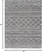 SAFAVIEH Arizona Shag Collection Area Rug - 9' x 12', Brown & Ivory, Moroccan Design, Non-Shedding & Easy Care, 1.6-inch Thick Ideal for High Traffic Areas in Living Room, Bedroom (ASG741B)