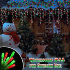 Toodour Red & Green Christmas Icicle Lights, 29.5ft 360 LED Icicle Lights, 8 Modes, 60 Drops, Window Curtain Led Christmas Light, Icicle Twinkle Light for Eaves, Party, Wedding, Xmas Decorations