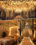 Brightown Icicle Lights: 40Ft Weatherproof, 432 LED Icicle Adjustable Timing, Warm White Eaves & Outdoor Decor