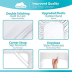 DREAMCARE Twin XL Sheet Sets – 3pcs Cooling Sheets – up to 15” Deep Pocket Twin XL Sheets Set – Hotel Luxury Sheets & Pillowcases – Superior Softness 100% Fine Microfiber with Side Pocket – White