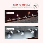 SEWANTA Christmas Light Clips - Set of 200 Mini Clips for Gutters and Shingles - Hanging Outdoor Lights - USA Made - No Tools Required