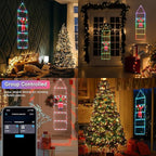Toodour Christmas Decorations Lights, 3.3ft Smart RGB Christmas Decorative Lights with Santa Claus, Bluetooth & App Controlled Ladder Light - Music Sync Color Changing Xmas Light for Indoor Outdoor