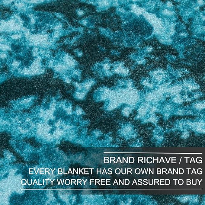 Richave Fuzzy Blanket King Size - Teal, Premium Lightweight Anti-Static, Plush and Furry Faux Fur, Reversible Blankets for King Calking Bed, 90x108 Inches,Teal