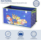Idea Nuova Nickelodeon Paw Patrol Chase, Marshall and Skye Collapsible Children’s Storage Trunk, Durable with Lid