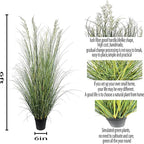 Artificial Pampas Grass Plant, 6FT Tall Faux Plants Indoor Home Decorative Artificial Plants & Flowers in Pot, Fake House Plant