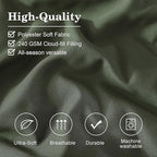 Monbix Full Comforter Set - 7 Pieces Olive Green Bed in a Bag Full Size Bedding Sets with Comforters, All Seasons Down Alternative Comforter with Sheets,Pillowcases & Shams