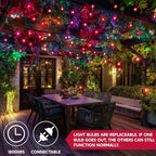 Joiedomi Red Christmas String Lights,100 Count 21.4FT Christmas Fairy Tree Lights Plug in for Indoor Outdoor Valentine's Day Xmas Decorations Patio Holiday Theme Party Yard House,Green Wire