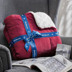 Bedsure GentleSoft Sherpa Fleece Blankets Queen Size for Bed - Thick and Warm Throw for Girls and Women, Soft Fuzzy Plush Queen Christmas Blanket for Winter, Red, 90x90 Inches