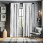 Ambesonne Geometric Window Curtains, Continuous Pattern with Abstract Concave Shapes and Triangles Print, Lightweight Decor 2-Panel Set with Rod Pocket, Pair of - 28" x 84", Charcoal Grey and White