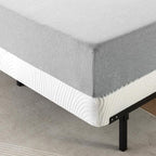 ZINUS 4 Inch Box Spring with Cover, No Assembly Mattress Foundation, Sturdy Metal Structure, Queen, White