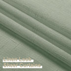 Aiyufeng Kirei Sage Green Kitchen Sheer Valance Curtains 14 Inch Length, Voile Linen Sheer Cafe Curtains for Bathroom Farmhouse Country Light Filtering Short Window Curtain 1 Panel(Green, 60 W x 14 L)