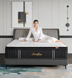 Full Size Mattress,10 Inch Hybrid Full Mattress in a Box with Memory Foam & Individual Pocket Spring for Edge Support,Pressure Relief,Medium Firm,CertiPUR-US.
