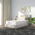 NapQueen 10 Inch Twin-XL Size Mattress, Bamboo Charcoal Memory Foam Mattress, Bed in a Box, White