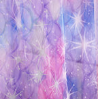 Mengersi Tie Dye Canopy Bed Curtains with Lights,Gradient Ombre Bed Canopy for Girls,Princess Bed Drapes for Girls Room Decor(Queen,Purple)