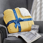 Bedsure GentleSoft Sherpa Fleece Throw Blanket for Couch - Thick and Warm Throw for Women and Men, Soft Fuzzy Plush Blanket for Winter, Yellow, 50x60 Inches
