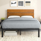 ZINUS Paul Platform Bed, Queen, Brown