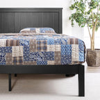 ZINUS Santiago Platform Bed Frame, Wood Slat Support, No Box Spring Needed, Easy Assembly, Queen, Black