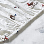 Eddie Bauer - Flannel Sheets Twin Size, Anti-Pilling & Wrinkle Resistant Cotton, Touchably Soft for All-Season Comfort - Bed Sheets with Matching Pillowcase & Fitted Sheet (Ski Patrol White)