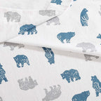 Eddie Bauer- Queen Sheet Set, Cotton Flannel Bedding Set, Brushed for Extra Softness, Cozy Home Décor (Bear Mountain Grey, Queen)