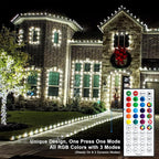 Brizled C9 RGB Christmas Lights, 35FT 54 LED Color Changing Outdoor Christmas Lights, Connectable Halloween Light with Remote, Dimmable Waterproof for Christmas Tree Light Xmas Tree Party Indoor Decor