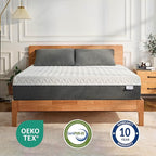12 Inch Green Tea Memory Foam Mattress, Queen Memory Foam Mattress in a Box, Gel Infused Foam for Pressure Relief and Cool Sleep, CertiPUR-US Certified, Medium Firm