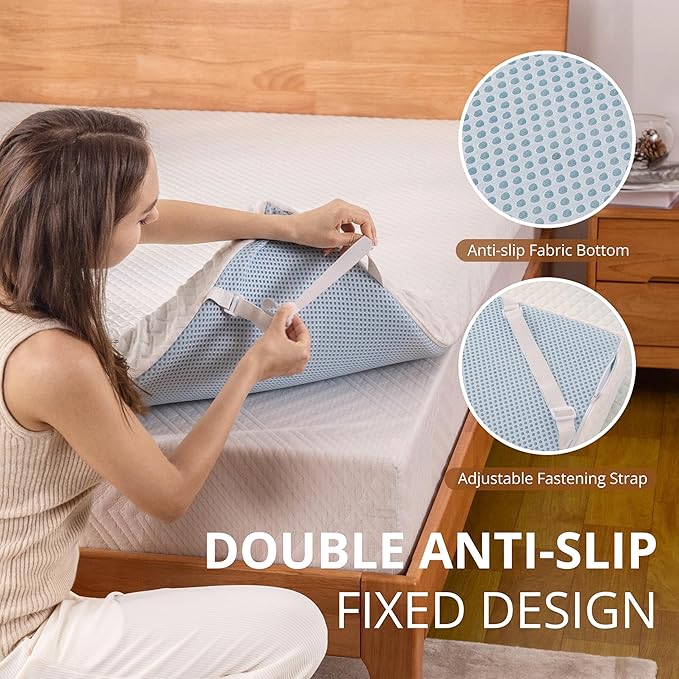 EGO Gel Memory Foam Mattress Topper, 3 Inch King with Removable Breathable Soft Cover, Cooling Bed Topper for Comfort Body Support & Pressure Relief, CertiPUR-US Certified