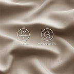 Bedsure Cooling Sheets Twin XL, Rayon Derived from Bamboo, Breathable & Soft Twin XL Sheet Sets, Deep Pocket Up to 16 Inches, Hotel Luxury Silky Dorm Bedding for Hot Sleepers, Simply Taupe