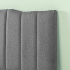 ZINUS Satish Upholstered Headboard, Channel Stitched Upholstery, Easy Assembly, Full, Grey