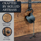 Nautical Cove Handmade Pirate Treasure Chest for Kids Prizes & Classroom with Lock and Skeleton Keys – Lockable Wooden Storage Chest Box, Pirate Decor, Decorative Wooden Box - X-Large 16x11x10.5