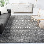 SAFAVIEH Arizona Shag Collection Area Rug - 5'1" x 7'6", Brown & Ivory, Moroccan Design, Non-Shedding & Easy Care, 1.6-inch Thick Ideal for High Traffic Areas in Living Room, Bedroom (ASG741B)