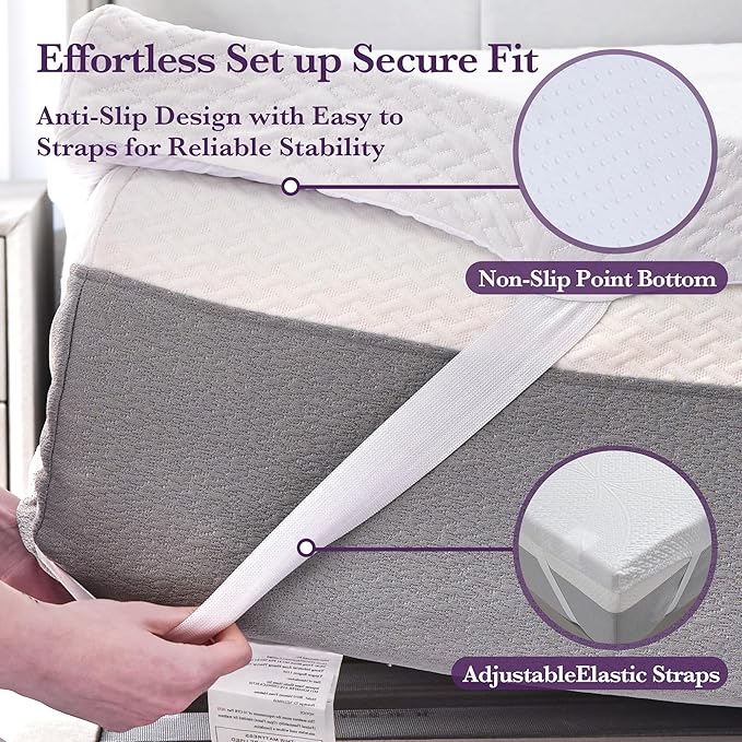 SINWEEK 2 Inch Gel Memory Foam Mattress Topper with Cooling Cover Ventilated Soft Mattress Pad, Bed Topper, CertiPUR-US Certified, Twin Size