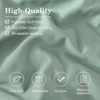 Monbix Queen Comforter Set - 7 Pieces Harbor Green Bed in a Bag Queen Bedding Sets with Comforters, All Seasons Down Alternative Comforter Bed Set with Sheets, Pillowcases & Shams