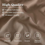 Monbix Queen Comforter Set - 7 Pieces Raw Umber Bed in a Bag Queen Bedding Sets with Comforters, All Seasons Down Alternative Comforter Bed Set with Sheets,Pillowcases & Shams