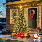 JMEXSUSS 250 LED Warm White Christmas Lights Outdoor Waterproof - 91.5ft Twinkle String Lights Indoor Plug in with 8 Modes for Bedroom Wedding Party Tree Garden Patio Decorations