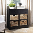 SAFAVIEH American Homes Collection Herman Vintage Black Storage Unit