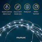 MUMUXI 12 Pack 7.2ft Fairy Lights Battery Operated String Lights, 20 Mini LEDs for Centerpiece Table Decorations, Wedding Party Bedroom Mason Jar Christmas, Cool White