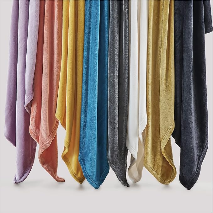 Bedsure GentleSoft Twin XL Fleece Blanket Dorm Bedding - Lightweight Soft Cozy Blankets for Bed, Sofa, Couch, Travel, Camping, Black, 66"x90"