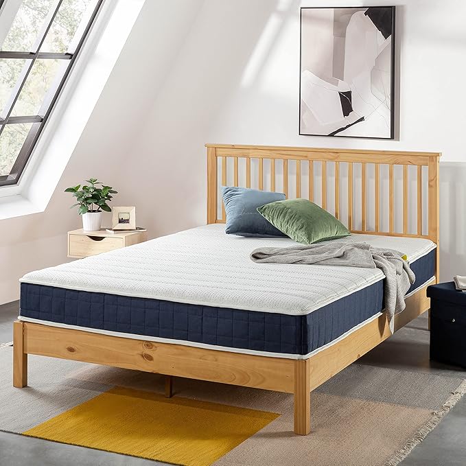 Mellow 8 Inch RENA Pocket Spring Mattress with Green Tea Memory Foam, King,Navy