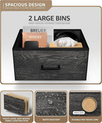 Sorbus Nightstand Dresser with 2 Faux Wood Drawers - Bedside Table Chest with Storage Bedroom, Living Room, Closet & Dorm Furniture Lamp Stand - Steel Frame, Wood Top, Easy Pull Fabric Bins
