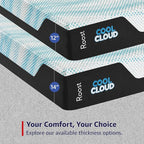 ROOST SLEEP Memory Foam Mattress, 14-Inch King – Cool Cloud Gel Foam Mattress with Plush Pressure Relief and Breathable Comfort – Ideal for Cooler, Deeper Sleep
